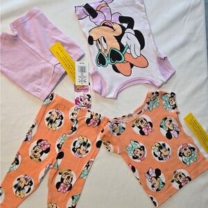 Disney Minnie Mouse Pink and Orange Baby Clothing Set